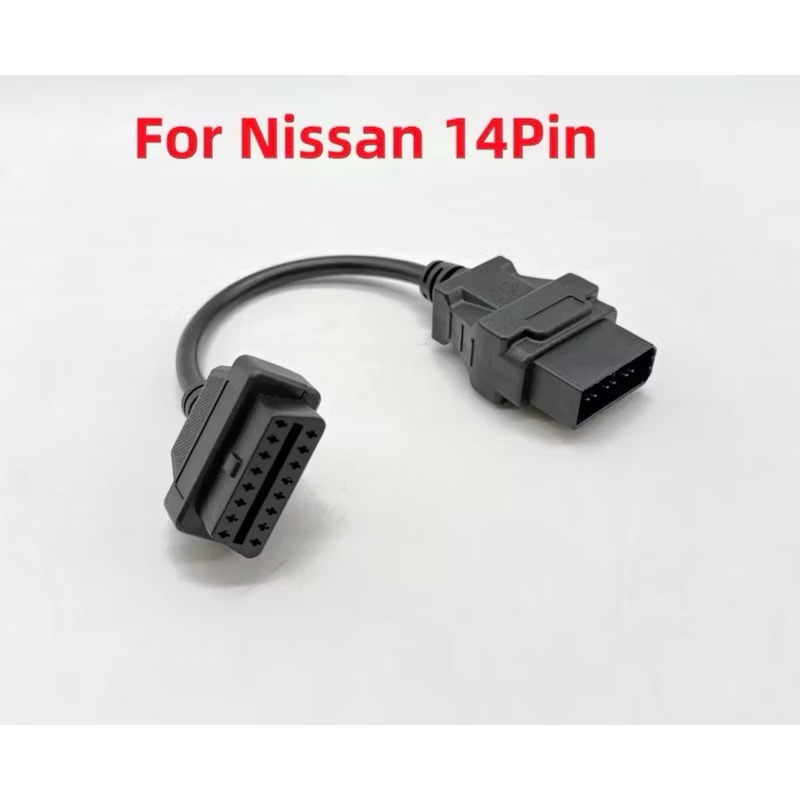 Cabo de scanner nissan 14pin a 16pin obd2 conector de diagnóstico adaptador