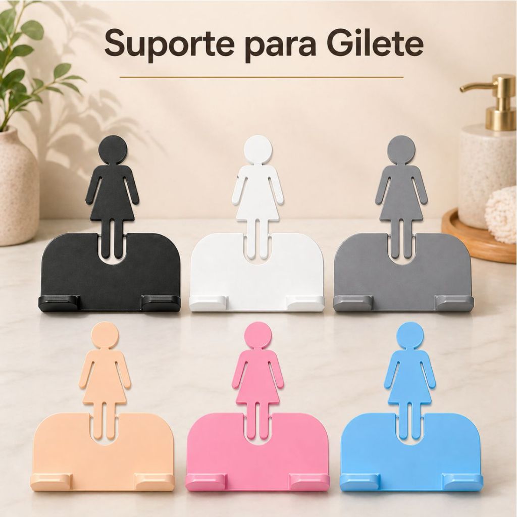 Suporte Para Aparelho Parelho De Barbear Lamina Gillette Gilete Prestobarba Com Fita Para Fixação