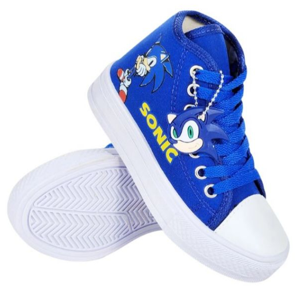 TÊNIS BOTINHA SONIC INFANTIL MENINO CONFORTÁVEL ANTIDERRAPANTE COM CHAVEIRO ESCOLA PASSEIO