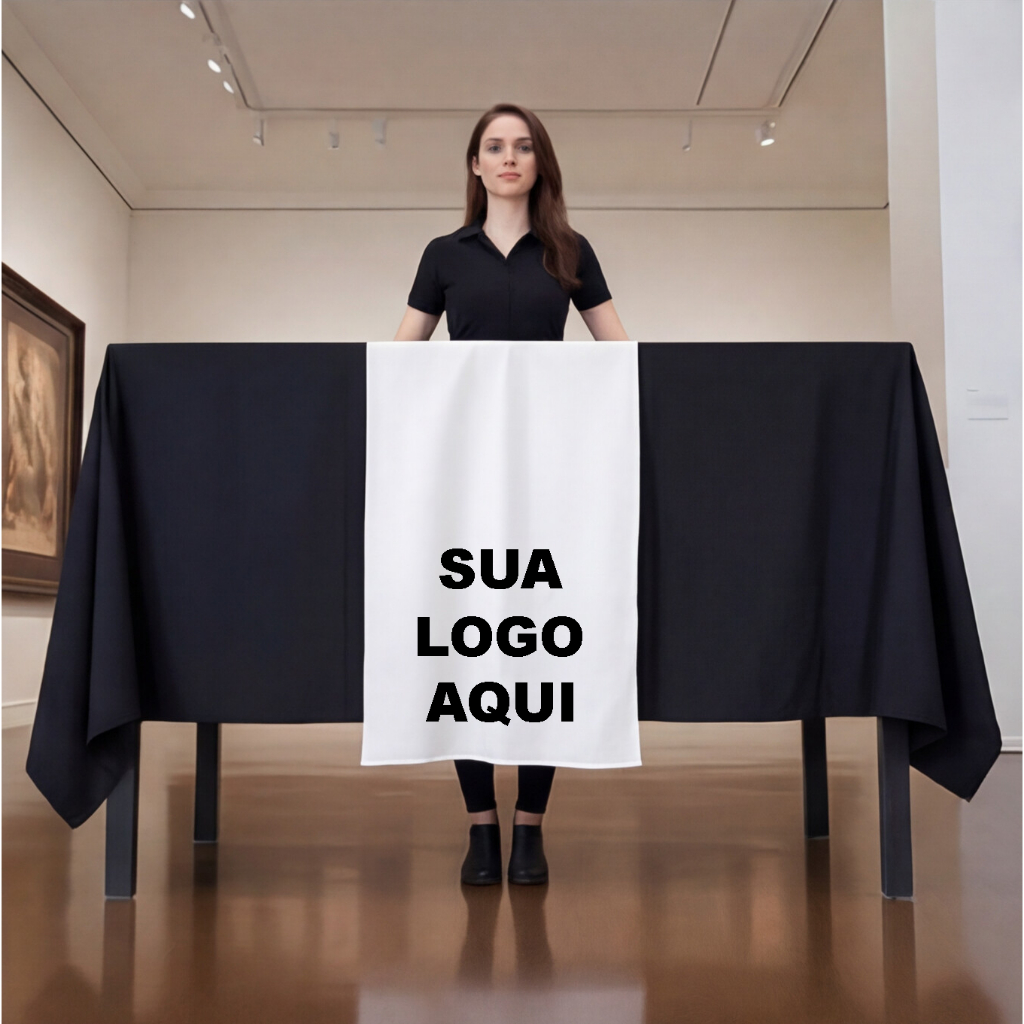 Caminho De Mesa Oxfordine Trilho Personalizado Eventos Púlpito Divulgação Exposição Sua Arte Logo