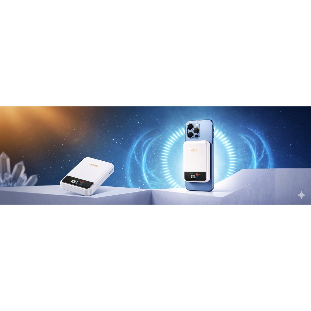 Power Bank Magnético 10000mAh Turbo KD-998 Carregador Portátil Rápido iPhone Android
