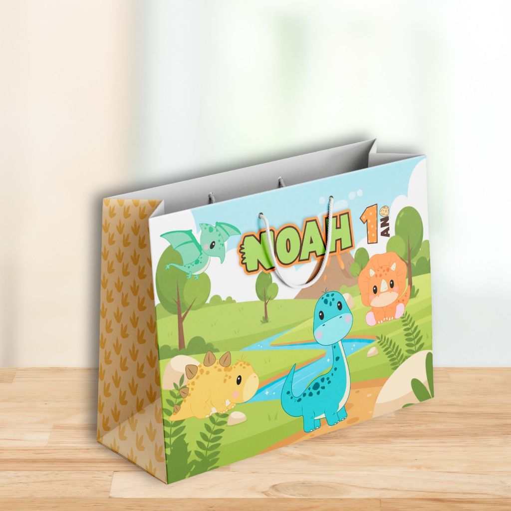Sacolinhas Surpresa DINO BABY DINOSSAURO Personalizadas Lembrancinha de Aniversário Festa Infantil