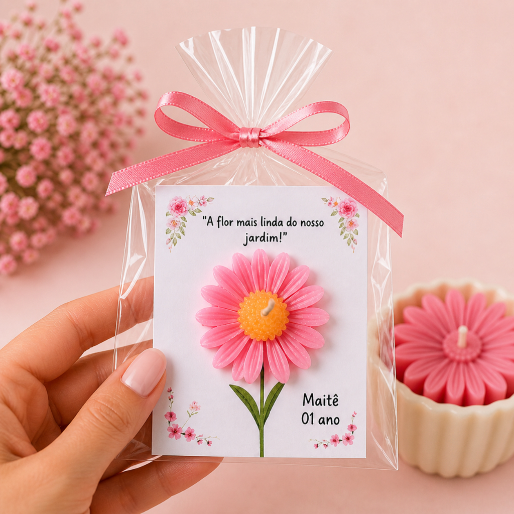 Cartão - Tag para sabonete ou vela Margarida PERSONALIZADO - 10x 8cm(Somente Tag) professores, aniversarios, etc