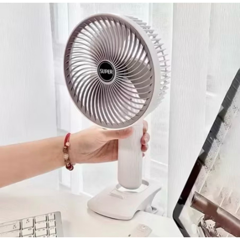 Mini Ventilador de Mesa Portátil Recarregável com Suporte BM-F1095