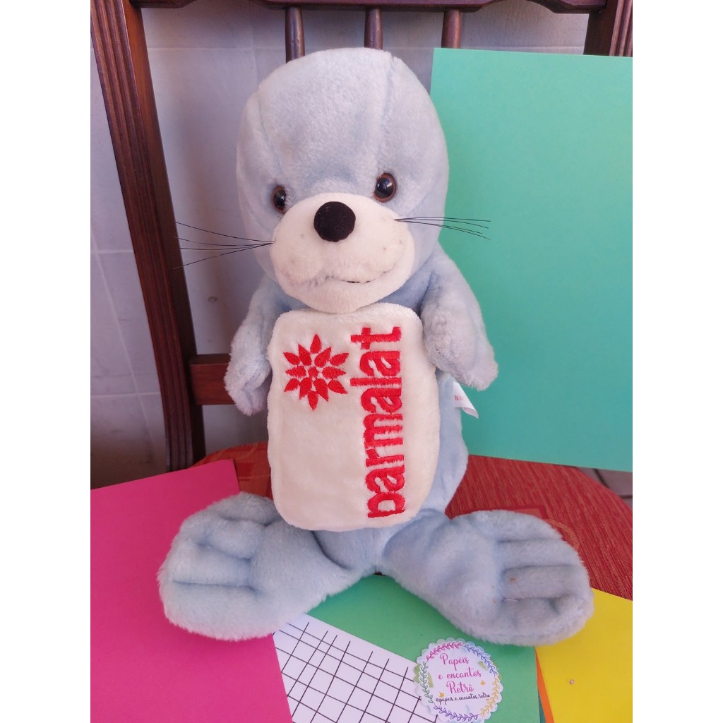Urso de Pelucia Parmalat - Foca - 1 Unidade