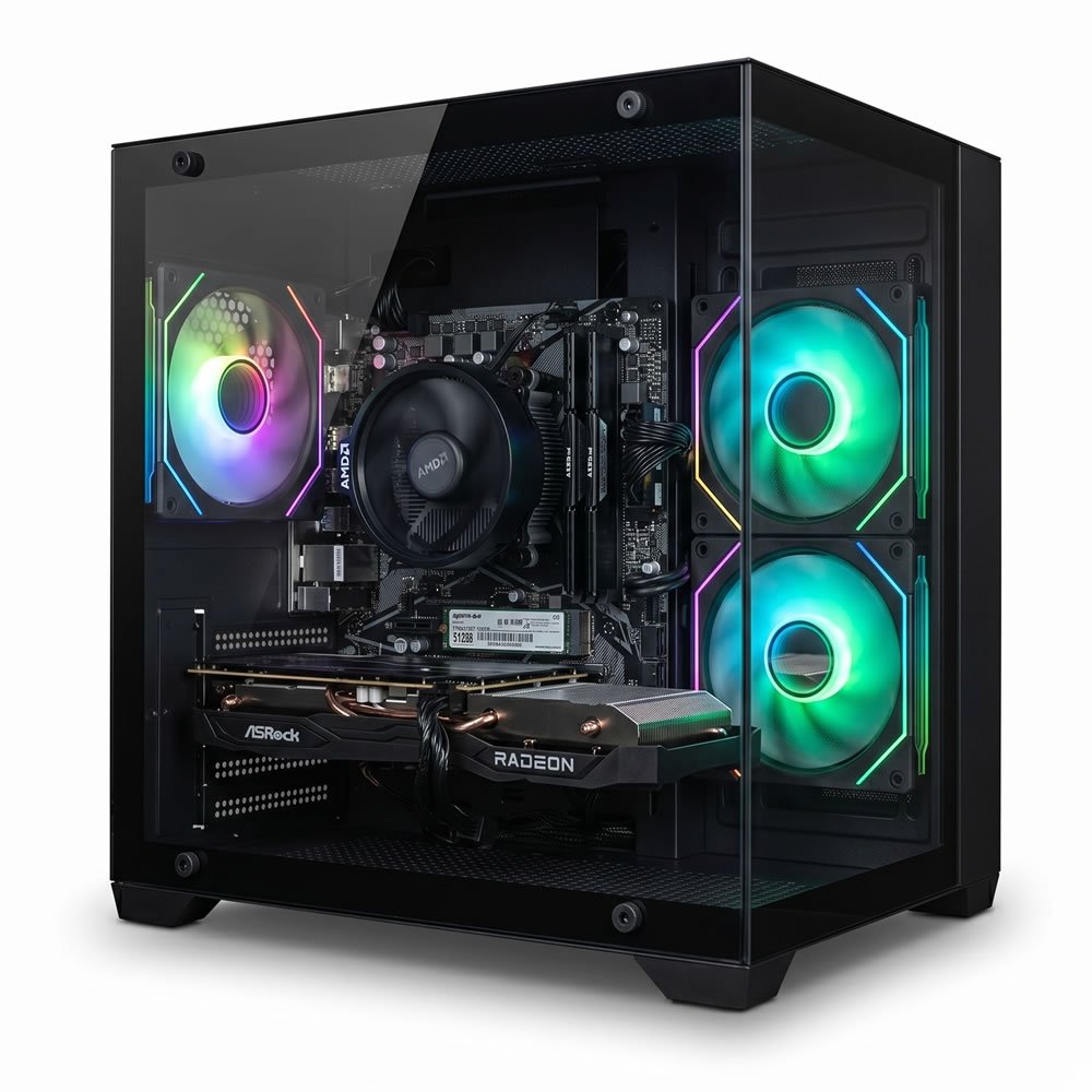 CPU Gamer Gaara Ryzen 5 5500, 16GB 3200Mhz , SSD M.2 500GB, Placa Vídeo RX 6600 8GB