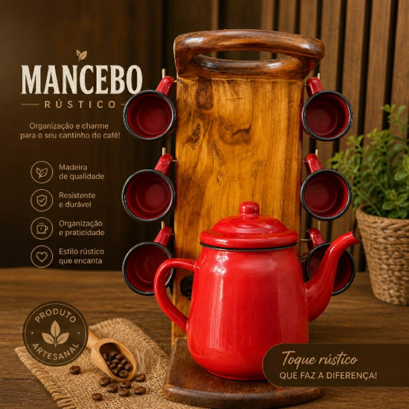 Mancebo Coador de Café Suporte Coador de Café em Madeira Coador de Café em Madeira Rústico
