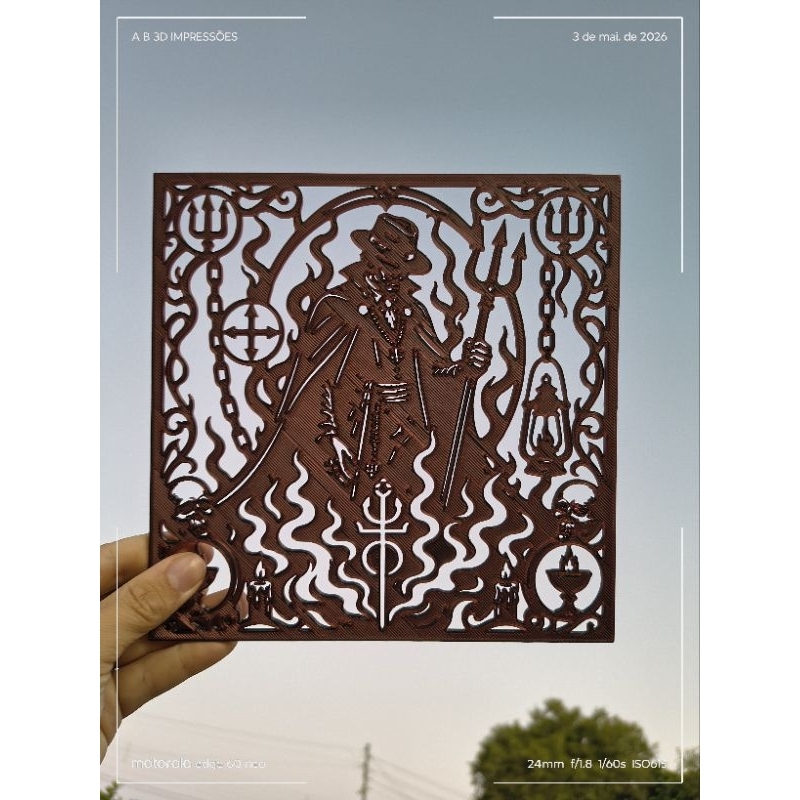 Exu Marabo | Capa Preta | Exu Tiriri | Morcego| Quadro | Presente