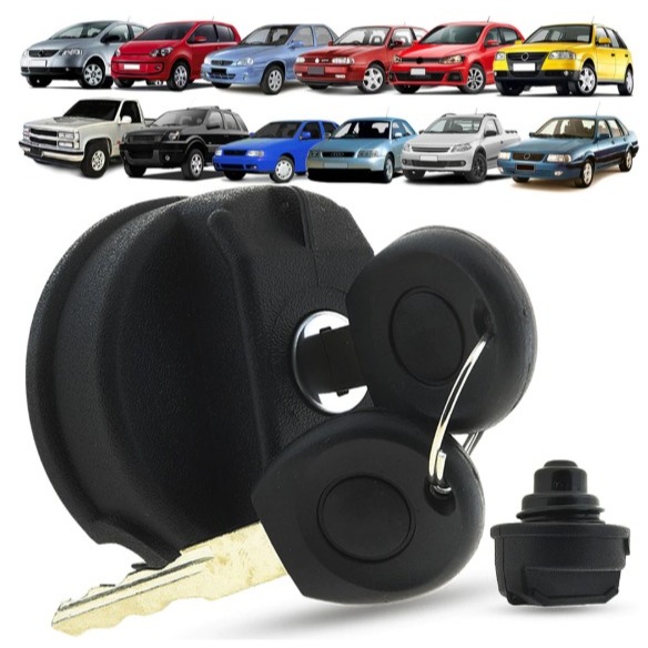 Tampa do Tanque de Combustível Com Chave Volkswagen Gol G2 G3 G4 G5 G6 Fox CrossFox SpeceFox Polo Hatch Sedan Up Rosca