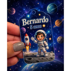 TAG LEMBRANCINHAS PERSONALIZADAS - ASTRONAUTA - FAZEMOS TODOS OS TEMAS