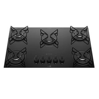 Cooktop Atlas Agile Up 5 Bocas - Mesa de Vidro Mega Chama 2.85kW - Bivolt