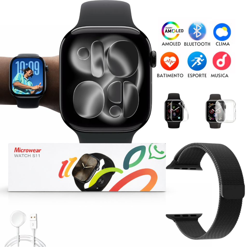 Relogio Smartwatch 2026 Feminino Masculino S11 PRO Para Android Samsung Xiaomi iPhone Chamada