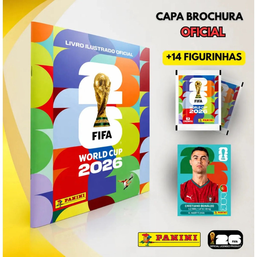 Kit Álbum da Copa do Mundo FIFA 2026 Brochura + Figurinhas