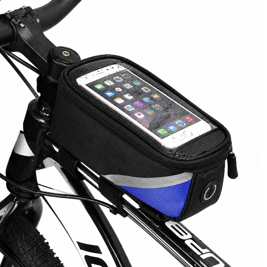 Bolsa Quadro Bike Porta Celular Suporte Impermeável Case Zíper Bicicleta MTB Speed