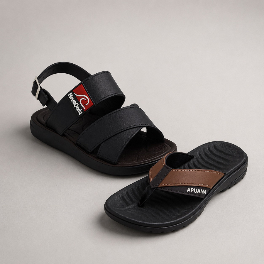 Kit Sandália Nova Onda mais Chinelo Infantil APUANA