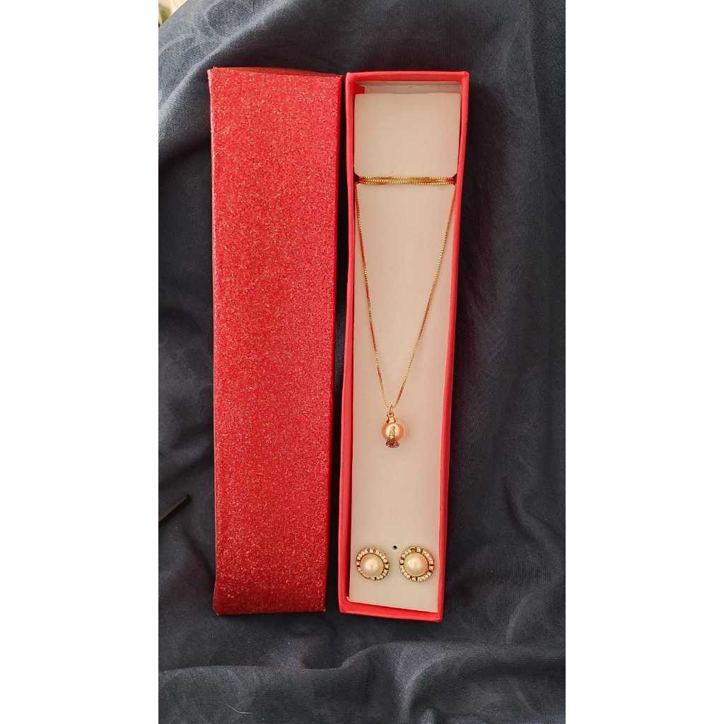 Gargantilha - Feminino Corrente Veneziana com Pingente Pérola Banhado a Ouro 18k - Luxo e Elegância"