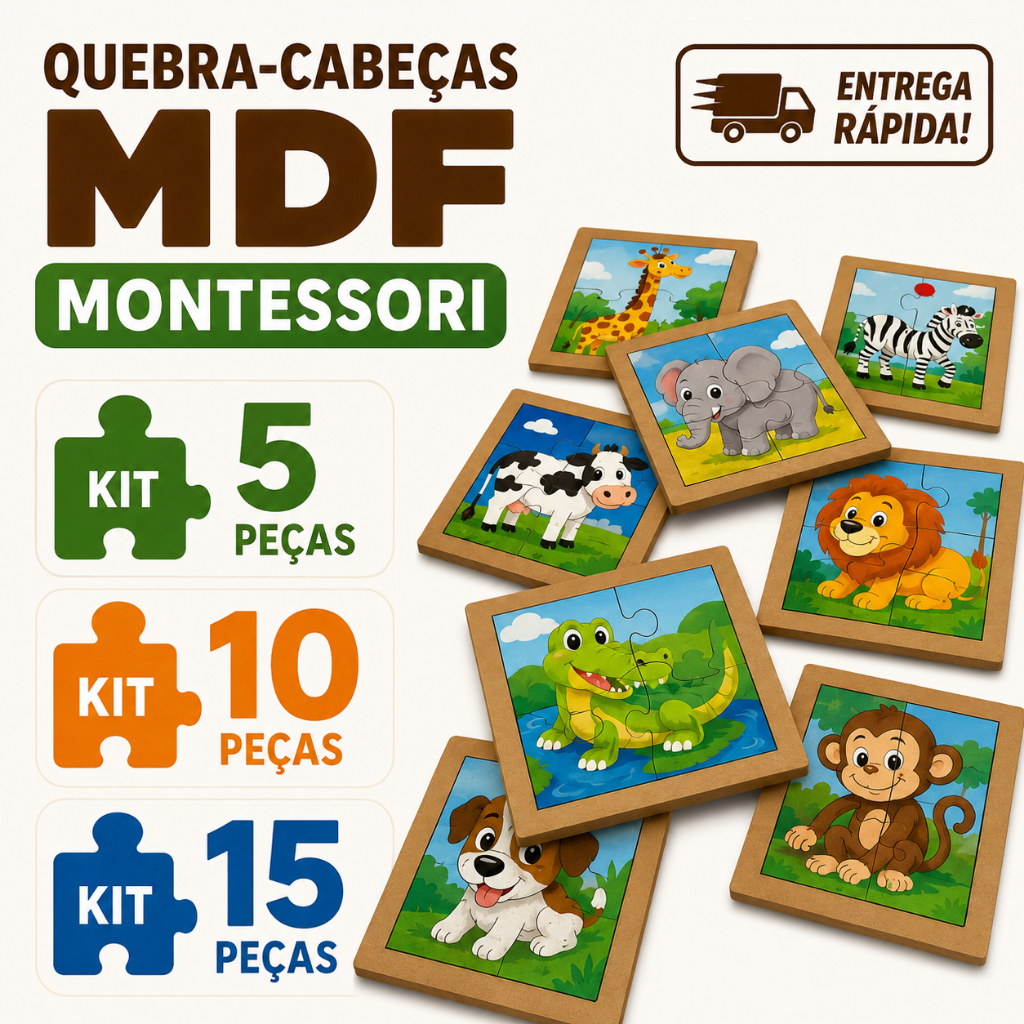 KIT QUEBRA- CABECA EDUCATIVO MADEIRA