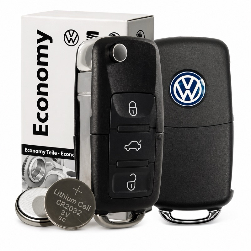 Chave Carcaça Volks Gol G4 G5 Fox Polo Golf 3bts C/ Bateria