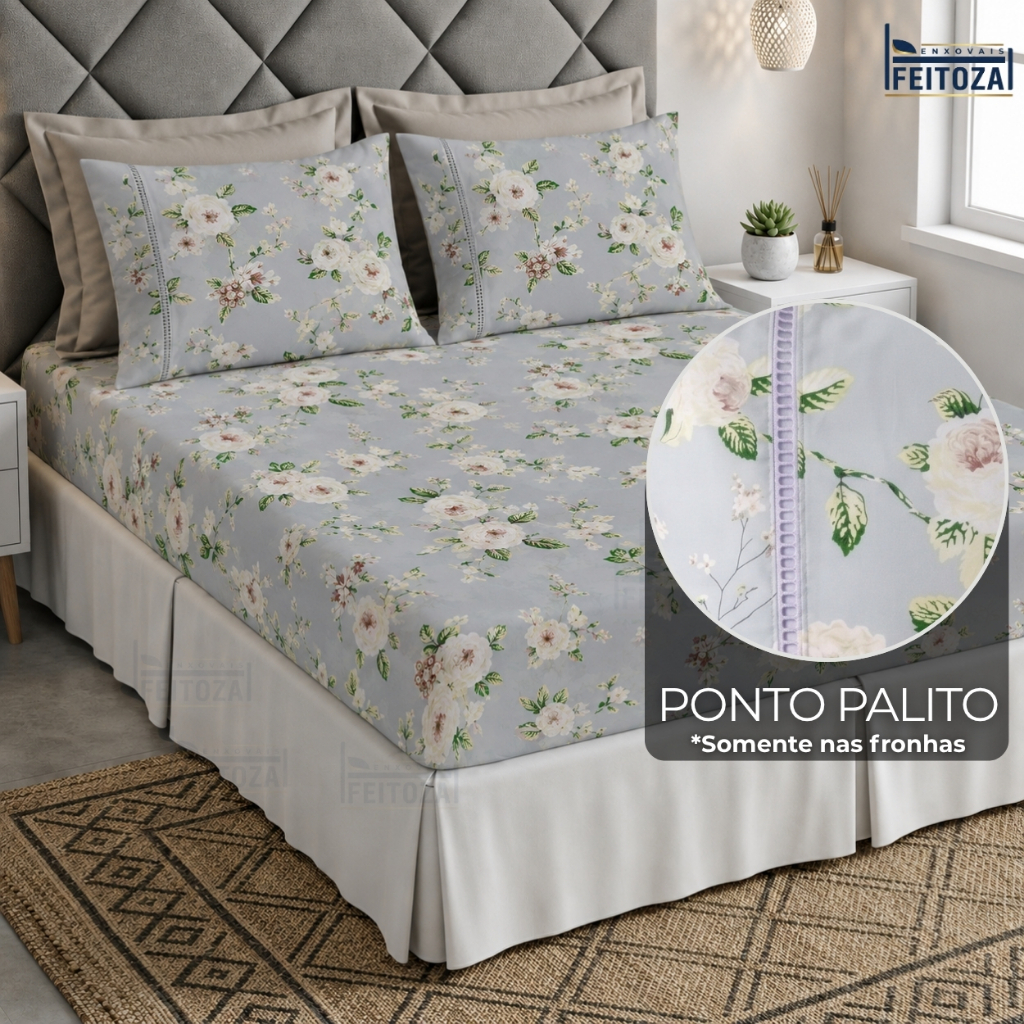 Jogo de Cama 400 Fios Solteiro Roupa de Cama Queen Lençol Tecido Aveludado Macio Premium!''