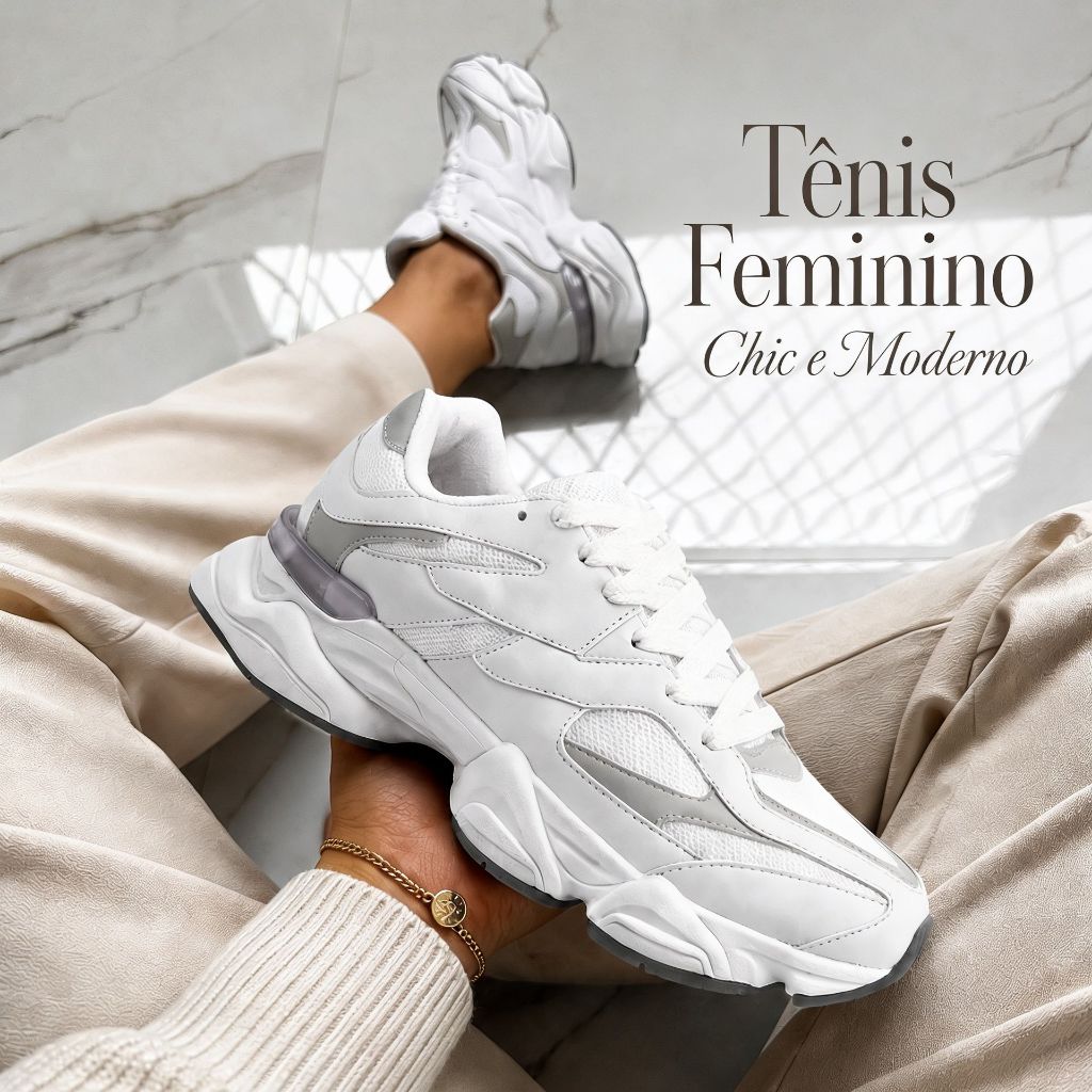 Tênis Feminino Moderno Chic | Conforto e Resistencia, Visual Moderno e Na Moda | PRONTA ENTREGA!