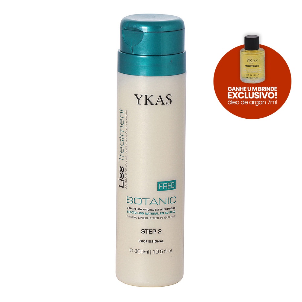 Ykas Botanic Escova Progressiva e Selagem Térmica Sem Formol 300 ml