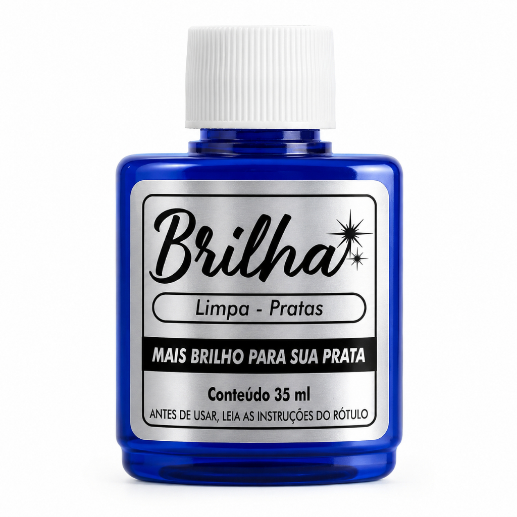 Limpa Prata Brilha Original 35ml - Liquido para Limpar Pratas