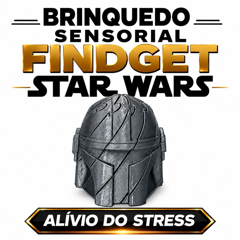 Brinquedo Findget Anti Stress Satisfatório - sensorial Star wars - Cube Darth Vader Mandaloriano Stormtrooper