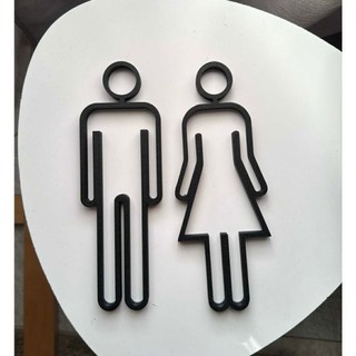 Placa Sinalização de Banheiro Masculino e Feminino em 3D