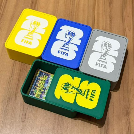Caixa Organizadora para Figurinhas da Copa do Mundo em Impressão 3D Compacta e Resistente