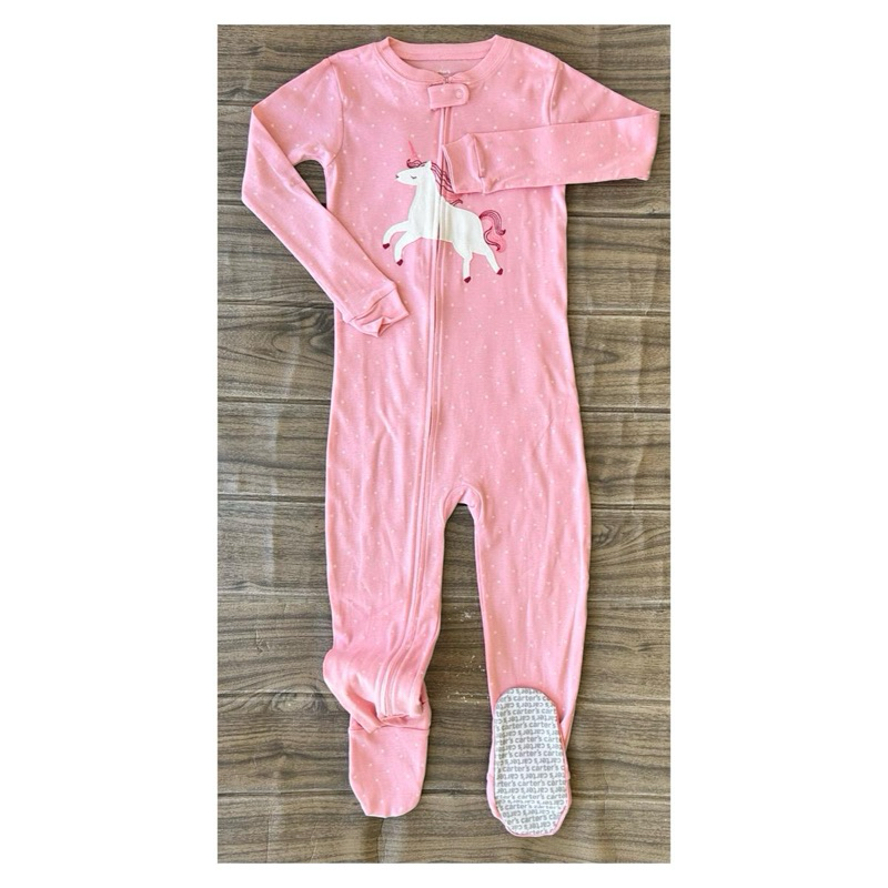 Macacão Pijama Infantil Carter's - Rosa com Estampa de Unicórnio