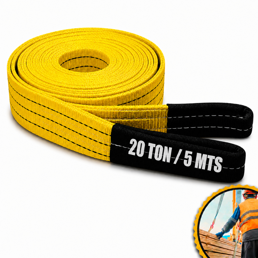 Cinta de Reboque Arraste 20 Toneladas 5 Metros Sling 4x4 off road Caminhão Guincho