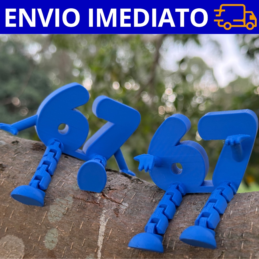 Boneco 67 Six Seven Articulado Meme Viral TikTok Brinquedo Antiestresse Coleção Fidget