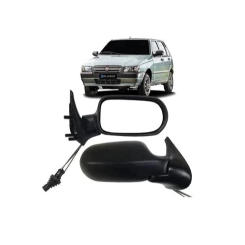 Retrovisor Uno Mille Fire Flex 2005 2006 2007 2008 2009 2010 4 Portas Com Controle — imagem 2 de 2