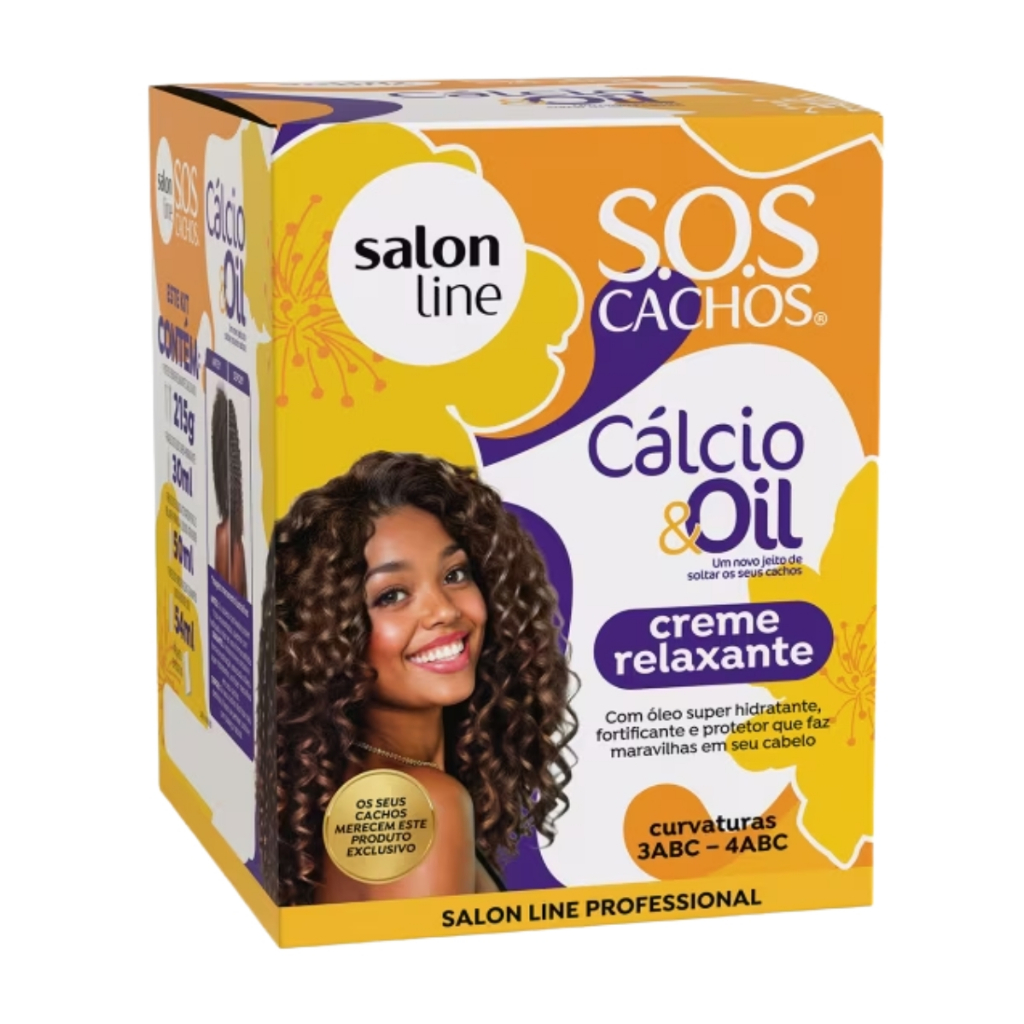 KIT CREME RELAXANTE SOS CACHOS CÁLCIO E OIL SALON LINE