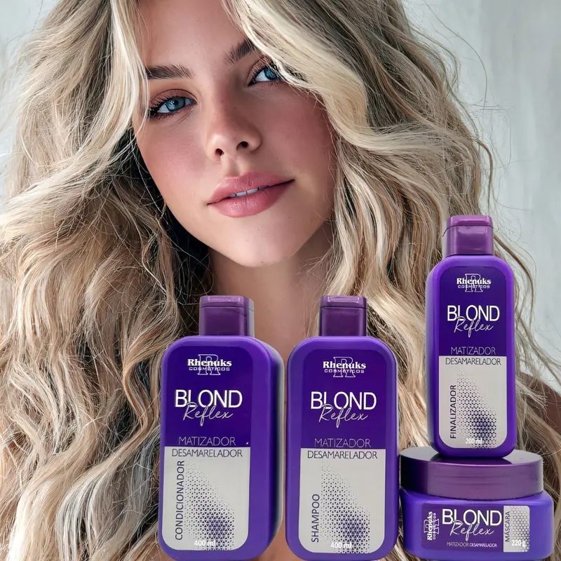 Kit Matizador desamarelador, para cabelos coloridos, mechas, grasilhos e loiros