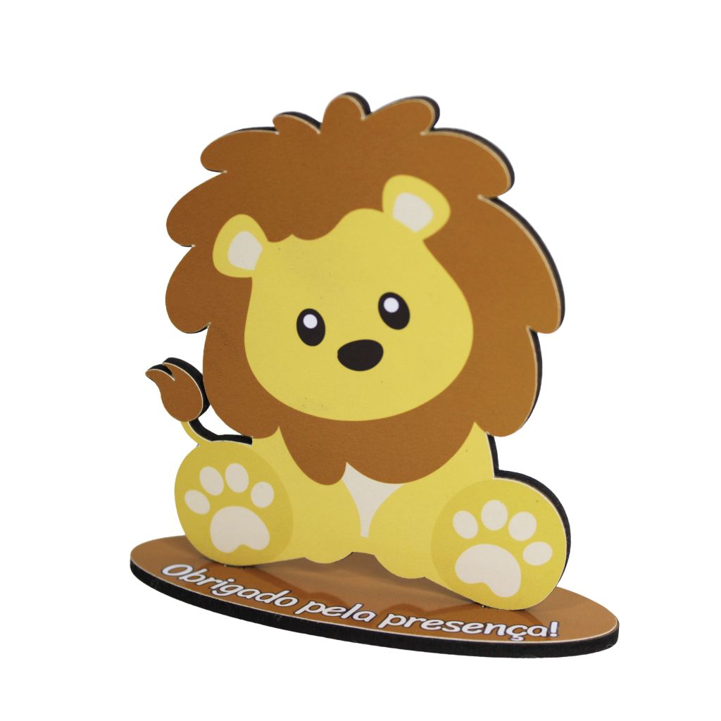 Lembrancinha Infantil Leãozinho Leão MDF Aniversário Decoração Festa