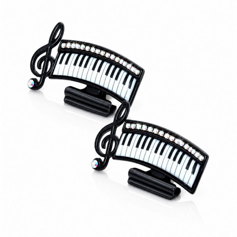 Prendedores de partituras luxo kit 2 Sax e 2 órgão preto + brinde