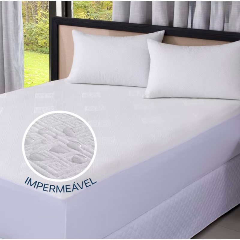 Protetor Impermeável para Colchão SUPER SILENCIOSO 100% Impermeável Tecido Jacquard Premium Tamanhos