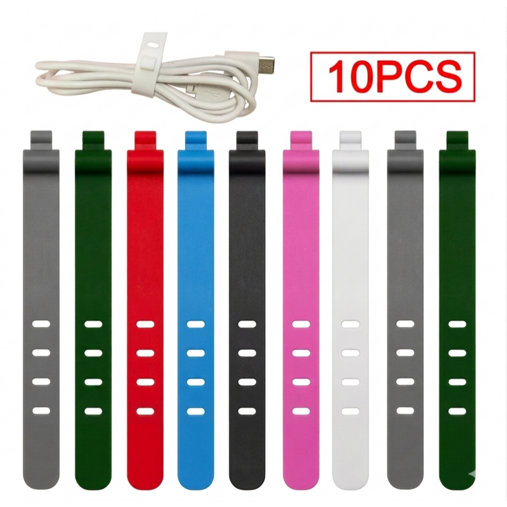Kit Organizador de Cabos e Fios silicone 5/10 Protetor Enrolador de Cabo Escritório Home office Mesa