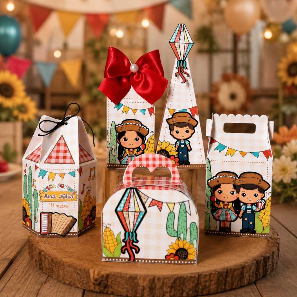 Kit Festa Junina PEGUE E MONTE Completo Personalizados Arraiá ENVIO RAPIDO