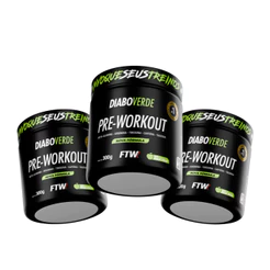 Kit 3x Pré Treino Diabo Verde Pre-Workout 300g - FTW