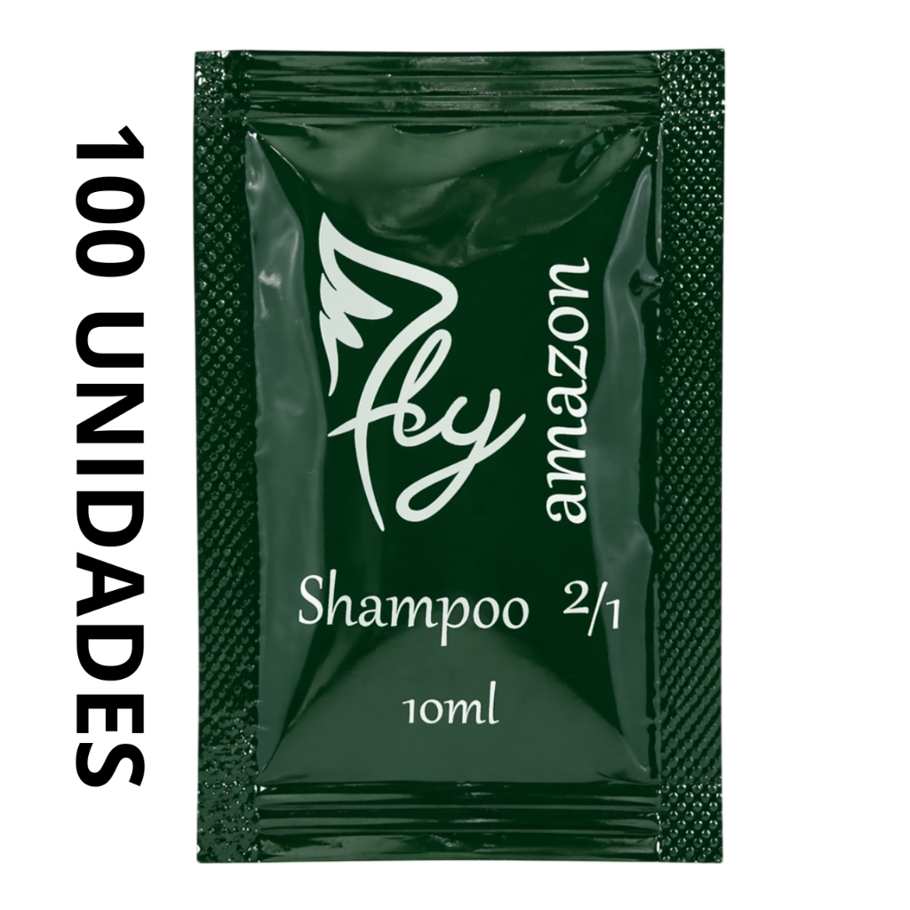 Kit 100 Shampoo 2 Em 1 Pousada Hotel Hospital Motel Fly 10ml