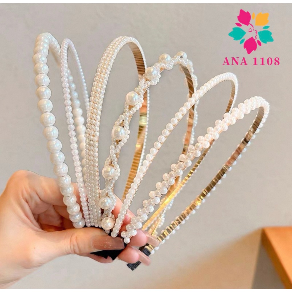 ANA1108 KIT 5  PCS Tiara de Pérolas / Arquinho de Perolas - Acessórios femininos de cabelo