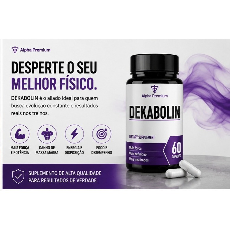 Dekabolin Alpha Premium 60 Cápsulas | Suplemento Alimentar | Energia e Disposição