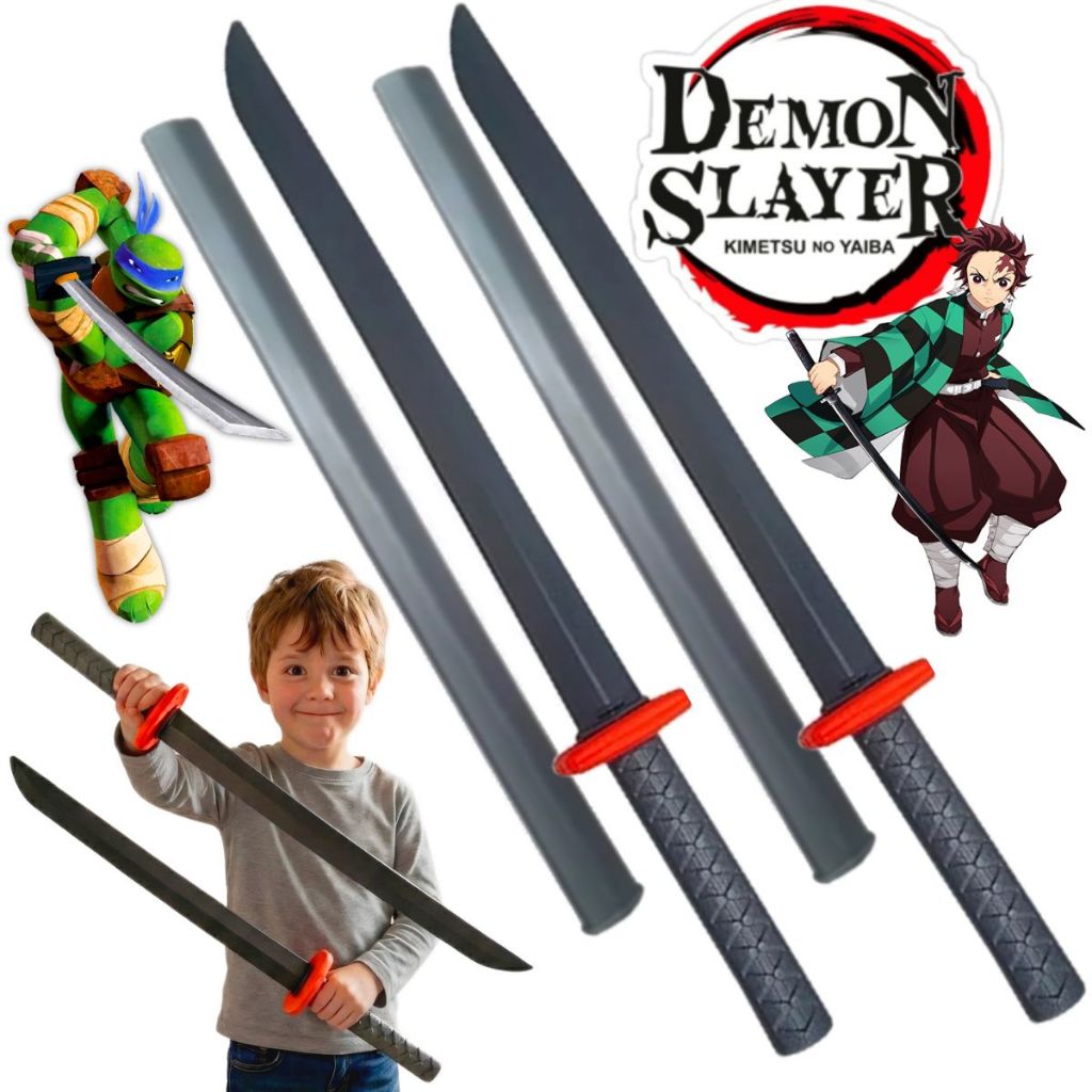 Espada Brinquedo Ninja Katana Samurai Infantil Tartaruga Ninja + Bainha 64cm
