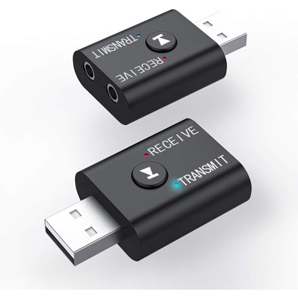Receptor transmissor USB Bluetooth 5.0, mini adaptador de áudio sem fio 2 em 1. MJ