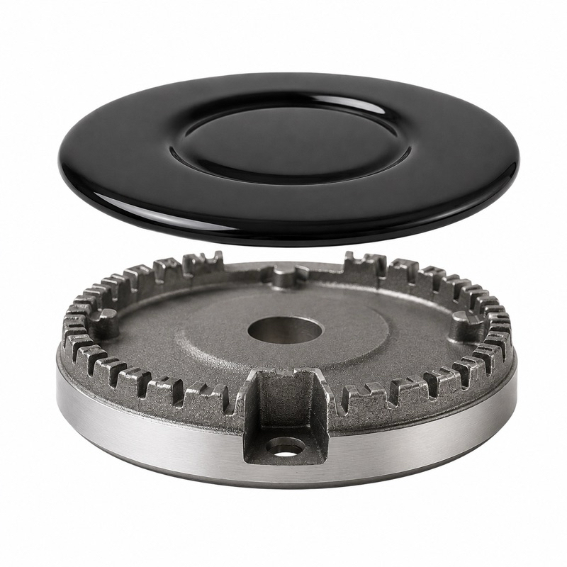 Kit Queimador + Tampinha Cooktop Fischer/Atlas/Nardelli/Fogatti/Tramontina Sabaf