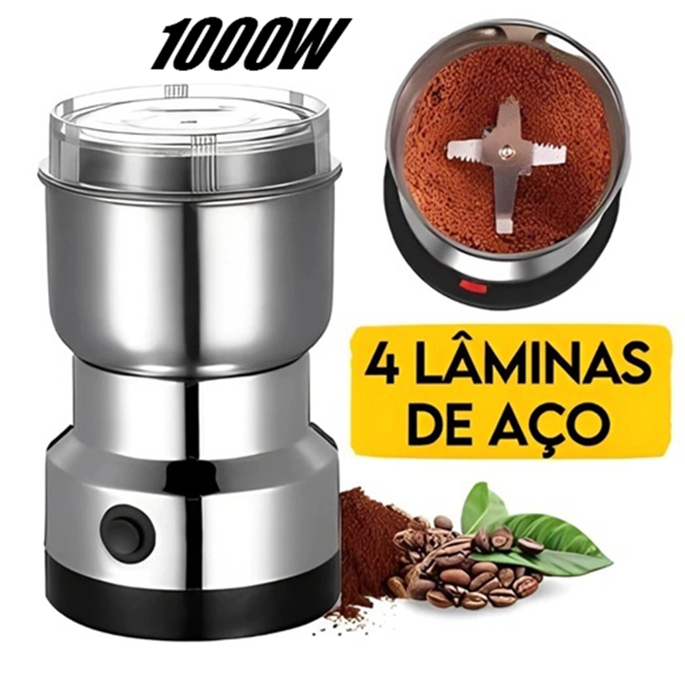 Moedor De Café 110v Electric Coffee Grinder Stainless Steel Beans 4 Blades Pronto Entrega
