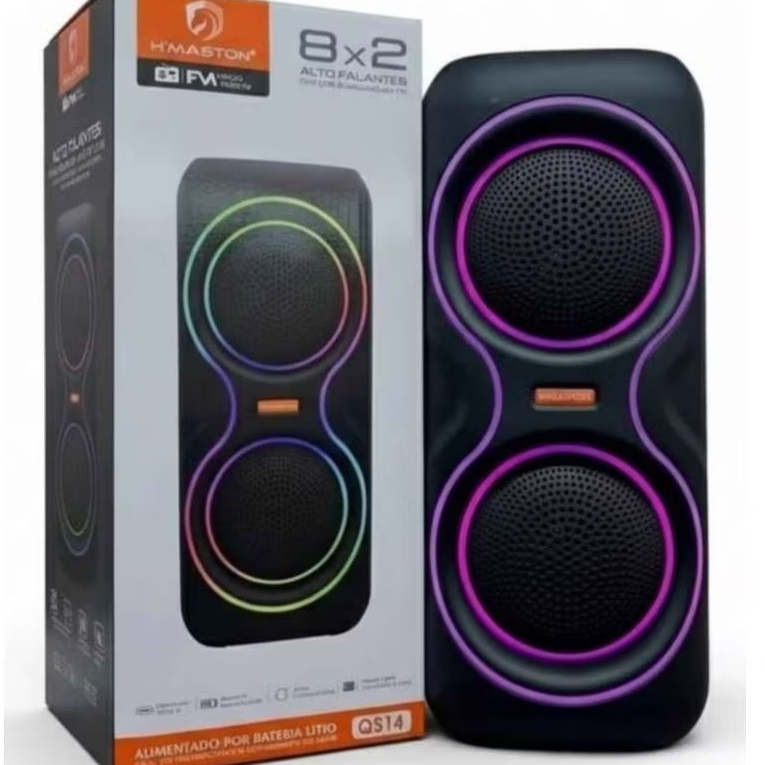 mega caixa de som potente amplificada 500w com 60 cm entrada microfone Bluetooth Rádio Pendrive tws,leds,karaoke