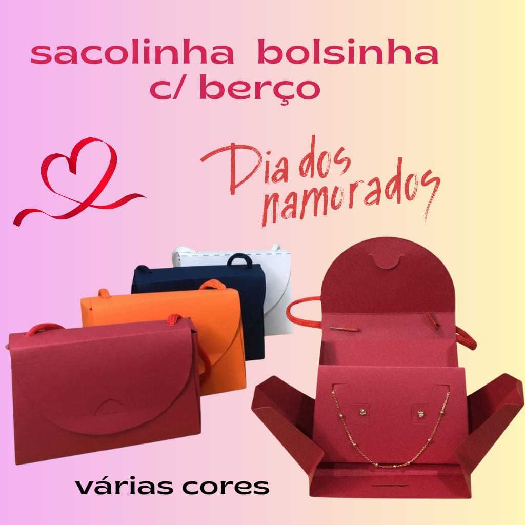 Embalagem Bijuteria Semi Joias Caixa Com Sacola  12x8x3,5cm